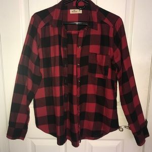 Hollister Red & Black Flannel
